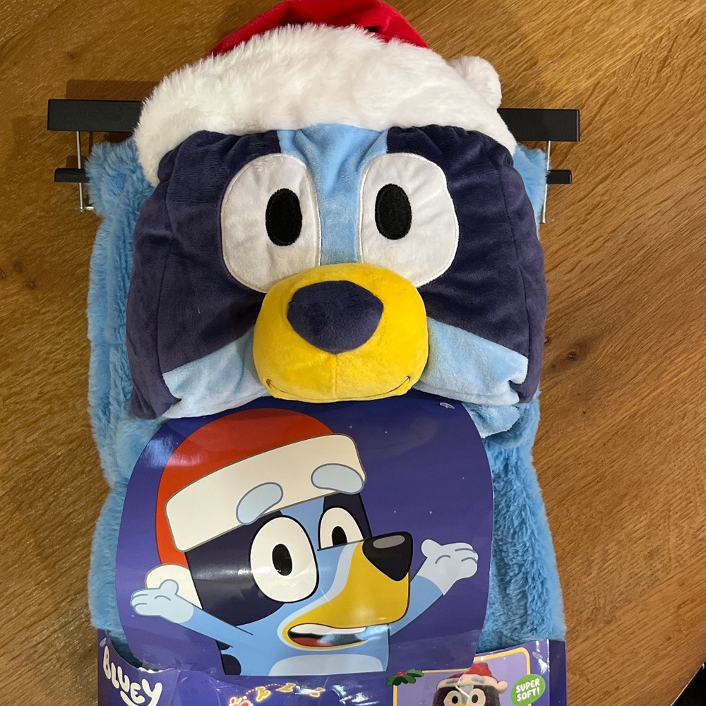 Bluey Christmas hooded blanket